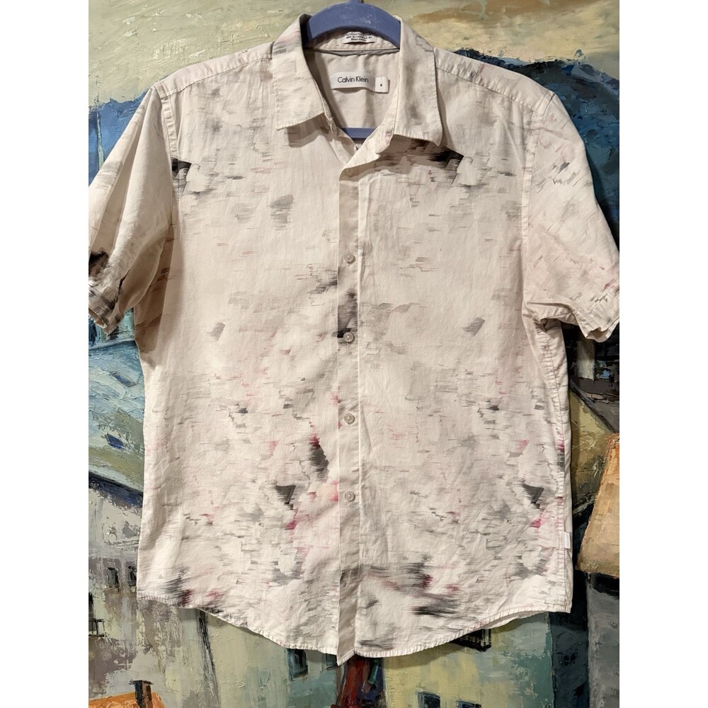 Calvin Klein marble design button down M